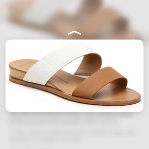 Dolce Vita Paci Sandal in tan and white